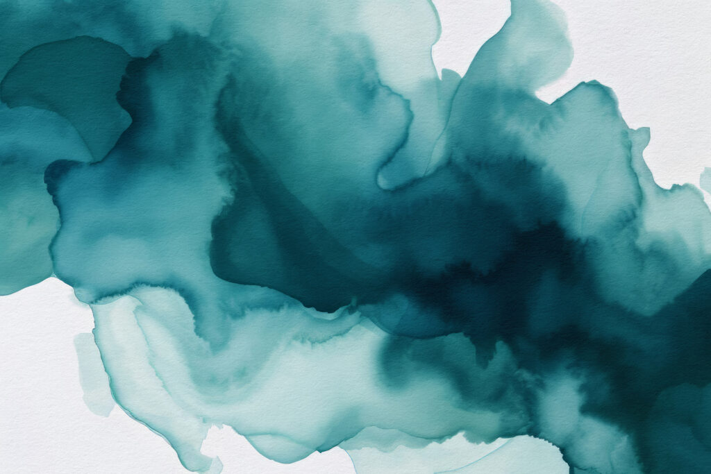 A blue and green watercolor A blue and green watercolor