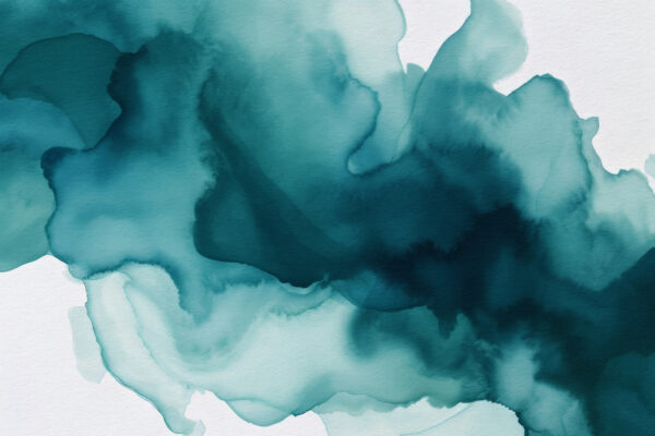 A blue and green watercolor A blue and green watercolor