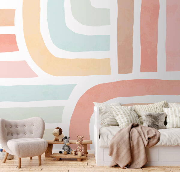 A colorful pattern with lines A colorful pattern with lines