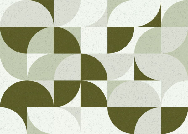 A pattern of green and white circles A pattern of green and white circles