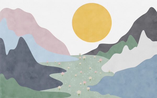 A landscape with mountains and flowers u97620p 600x377 - A landscape with mountains and flowers