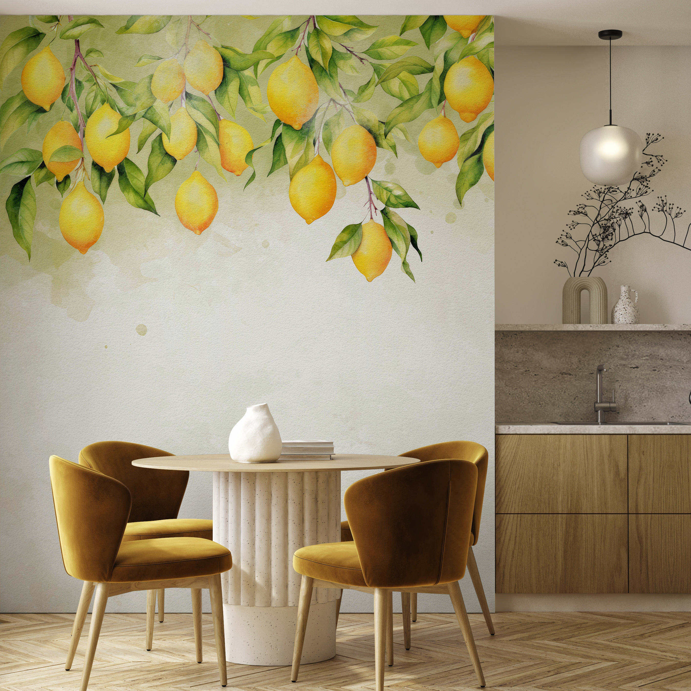 A group of lemons on a tree A group of lemons on a tree