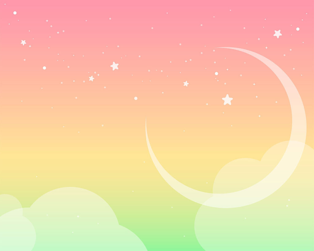 A moon and stars in the sky A moon and stars in the sky