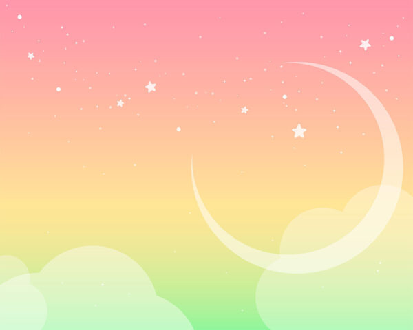 A moon and stars in the sky A moon and stars in the sky