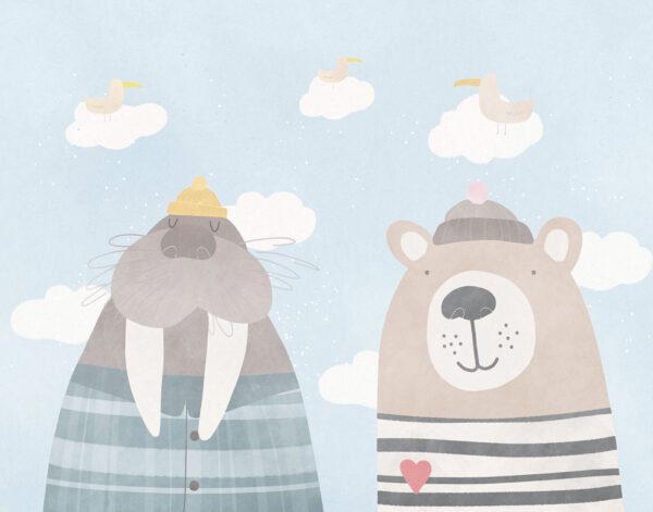 A walrus and bear in the sky A walrus and bear in the sky