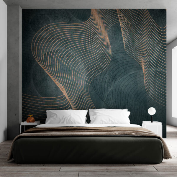 Fluid lines on a textured canvas. Fluid lines on a textured canvas.