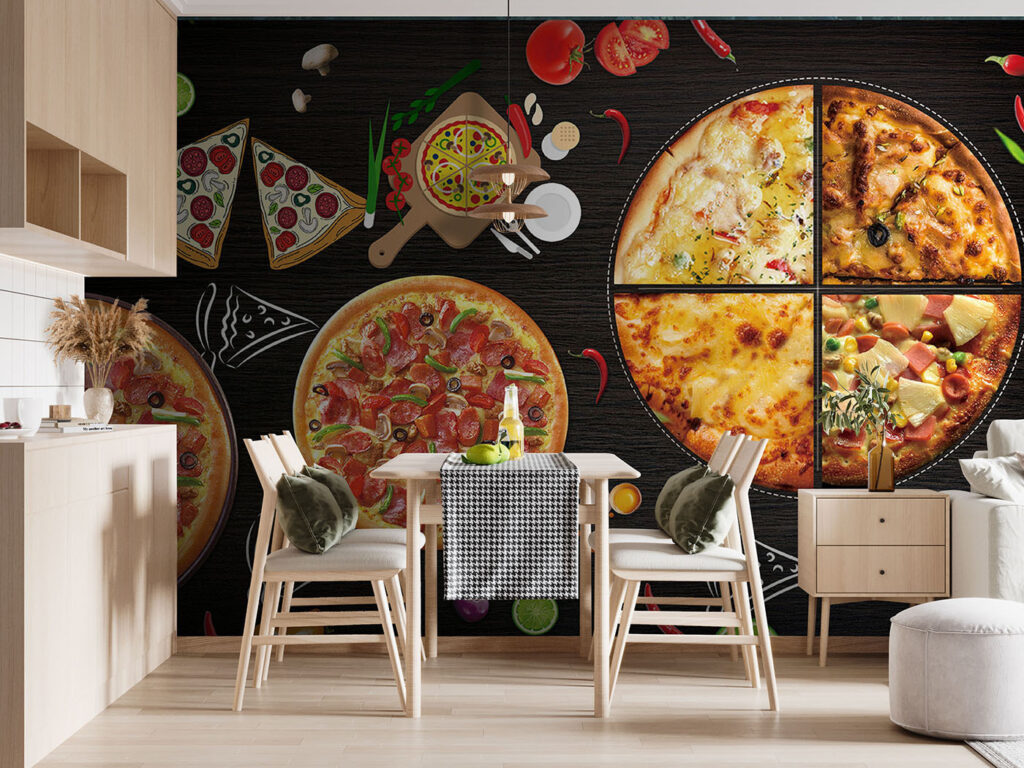 A pizzas on a table A pizzas on a table
