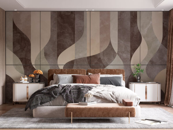 A brown and white striped pattern A brown and white striped pattern