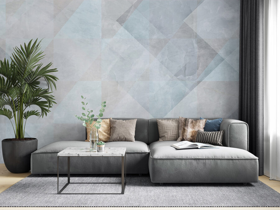 Wall murals White and grey background - Image 5