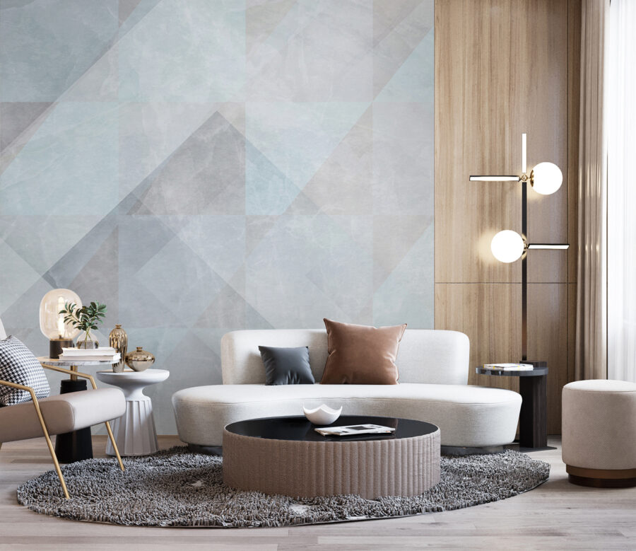 Wall murals White and grey background - Image 3