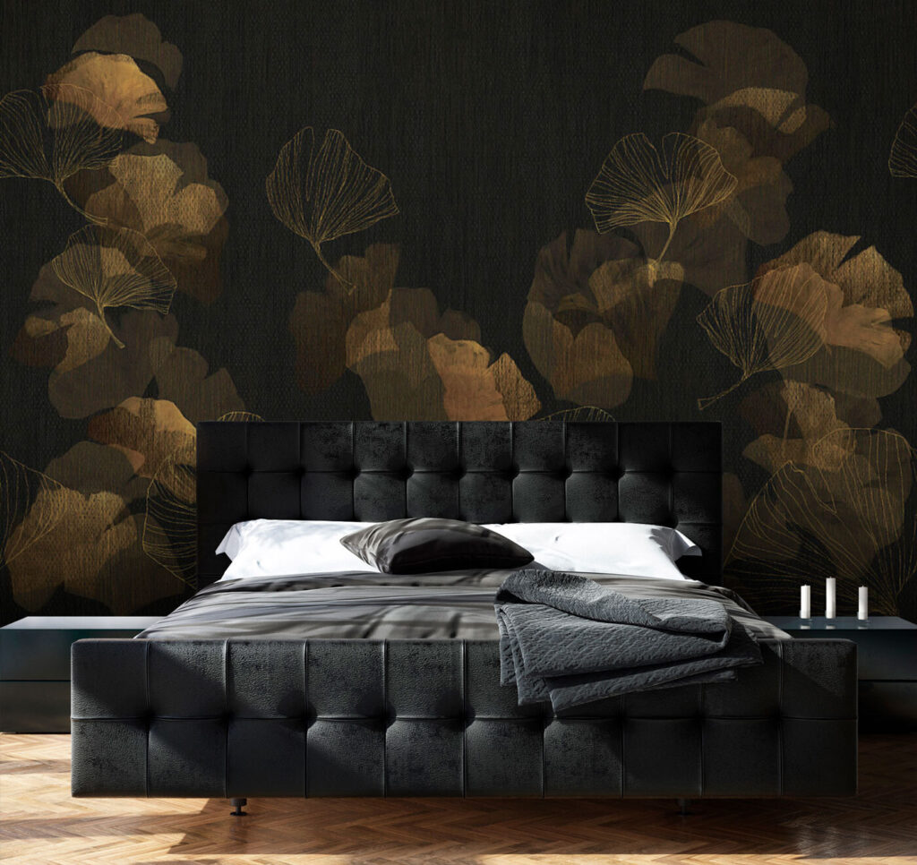 Elegant leaves on a dark background Elegant leaves on a dark background