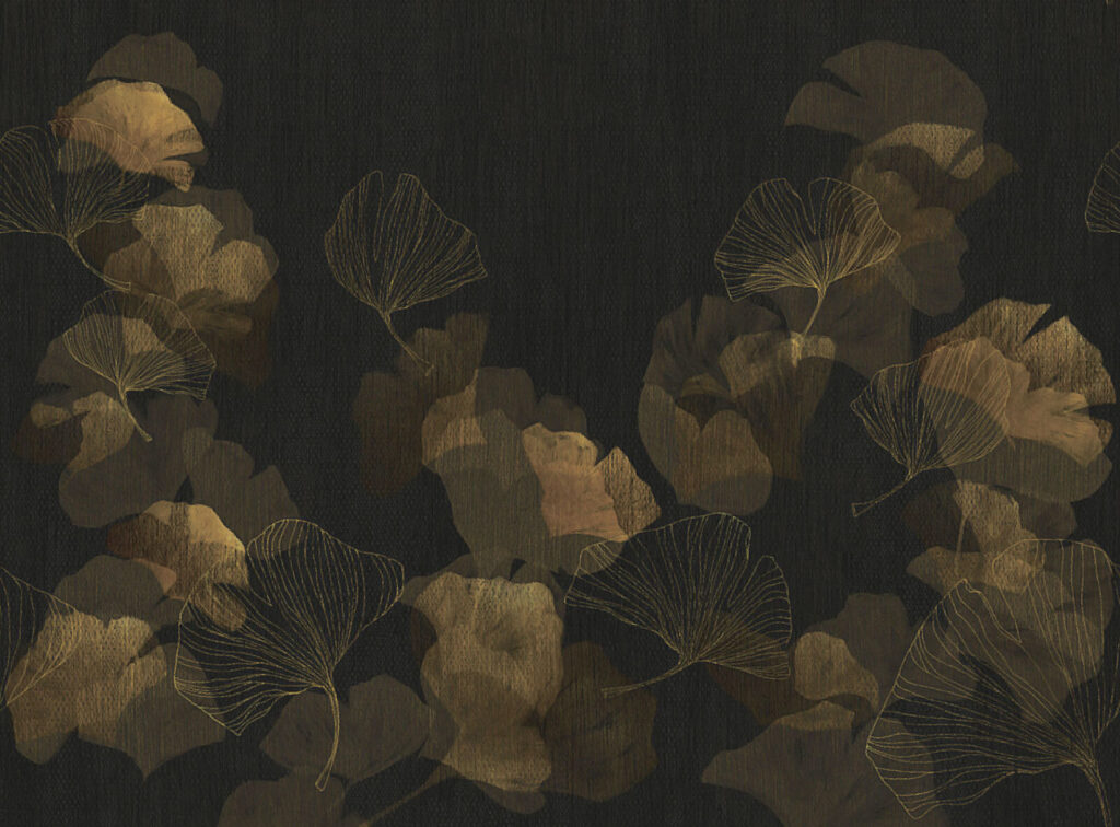 Elegant leaves on a dark background. Elegant leaves on a dark background.