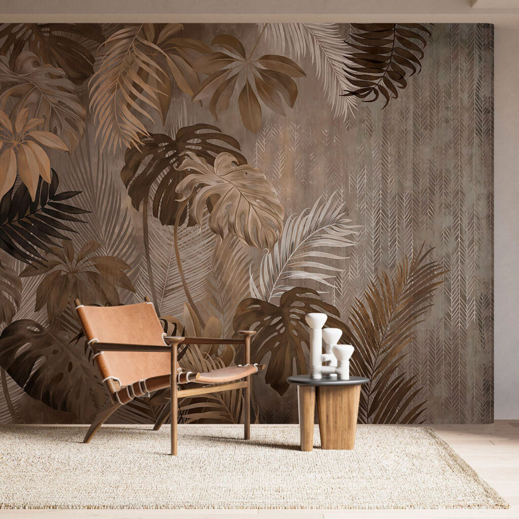 Wallpaper with leaves