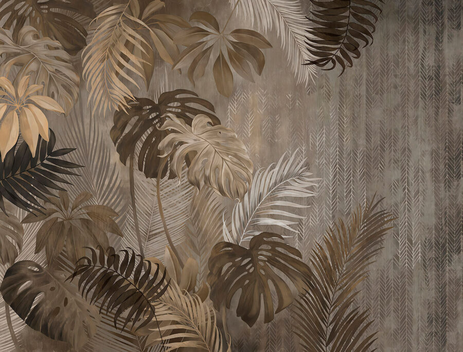 Wall murals Wallpaper with leaves - Image 8