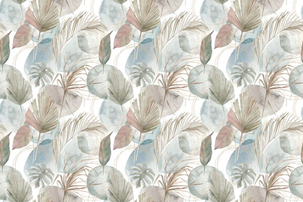 Pattern of leaves and circles Pattern of leaves and circles