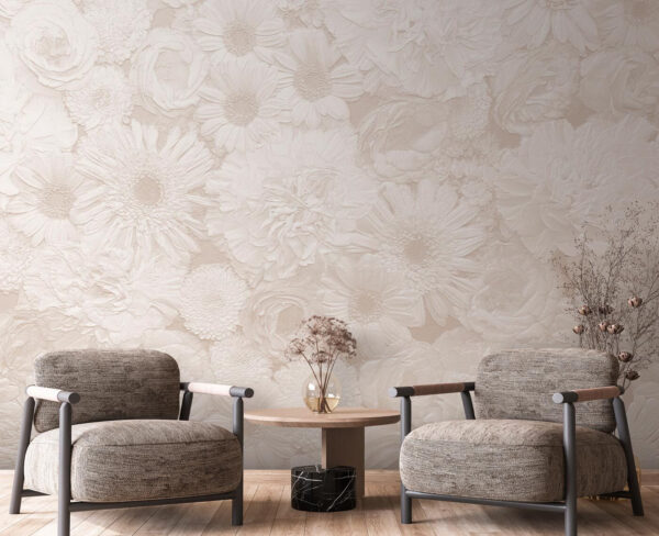 White flower pattern White flower pattern