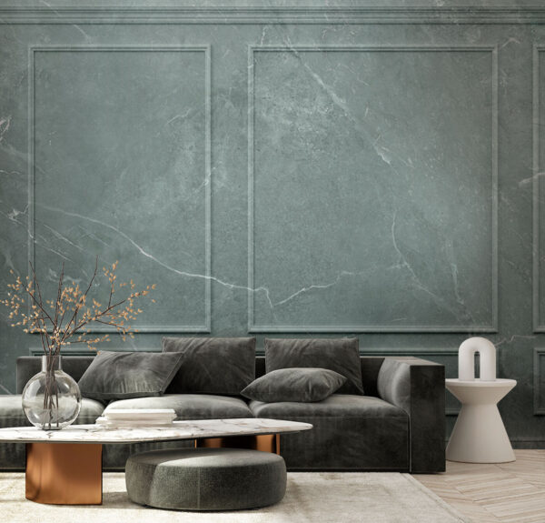 Grey stone wall with square designs Grey stone wall with square designs