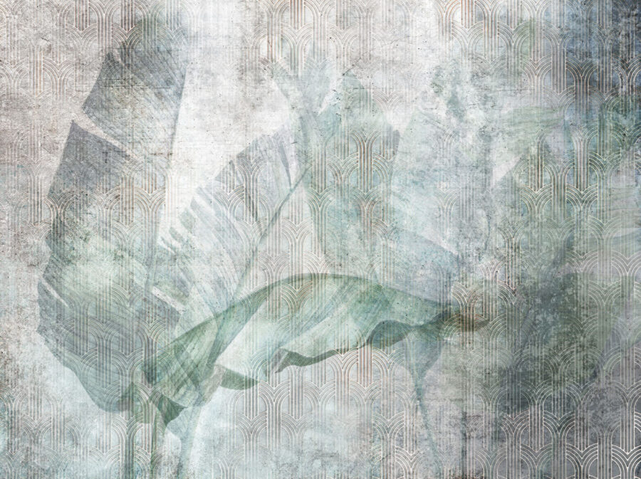 Elegant leaves on textured background. Elegant leaves on textured background.