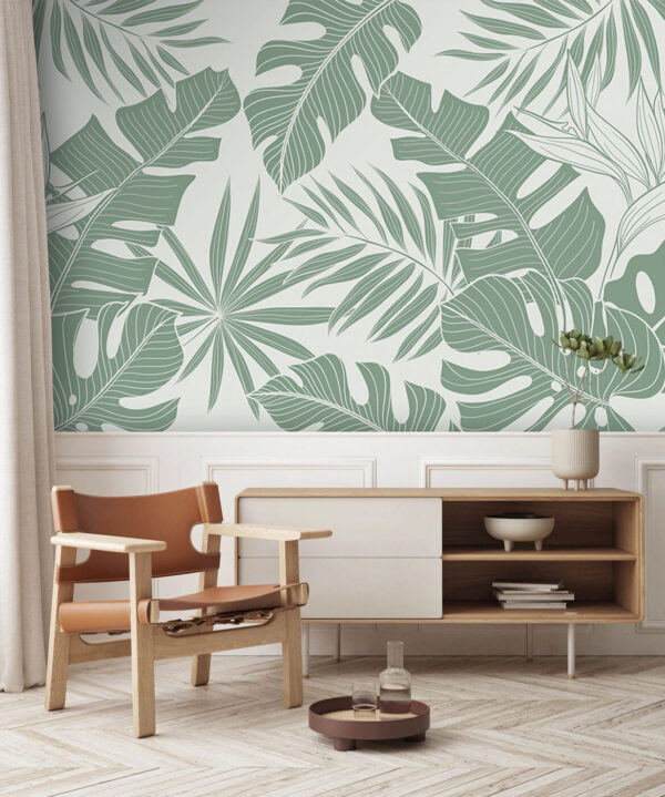 Pattern of leaves on a white background Pattern of leaves on a white background