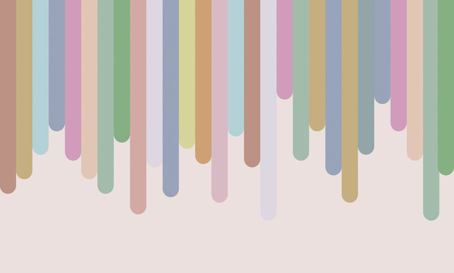 Colorful vertical lines on a white background