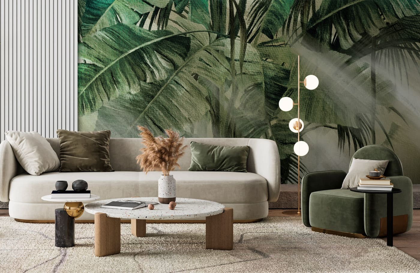 Lush foliage bathed in soft light.