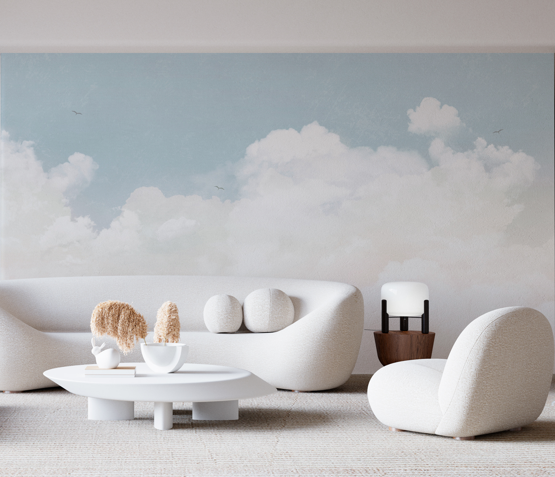 A blue sky with clouds