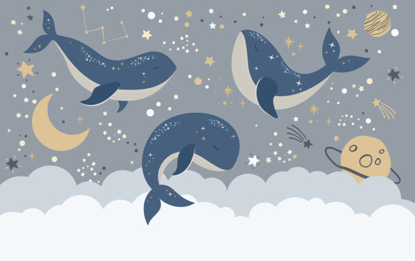Group of whales in the sky Group of whales in the sky