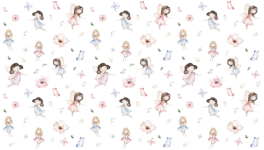 Pattern of fairies and butterflies Pattern of fairies and butterflies