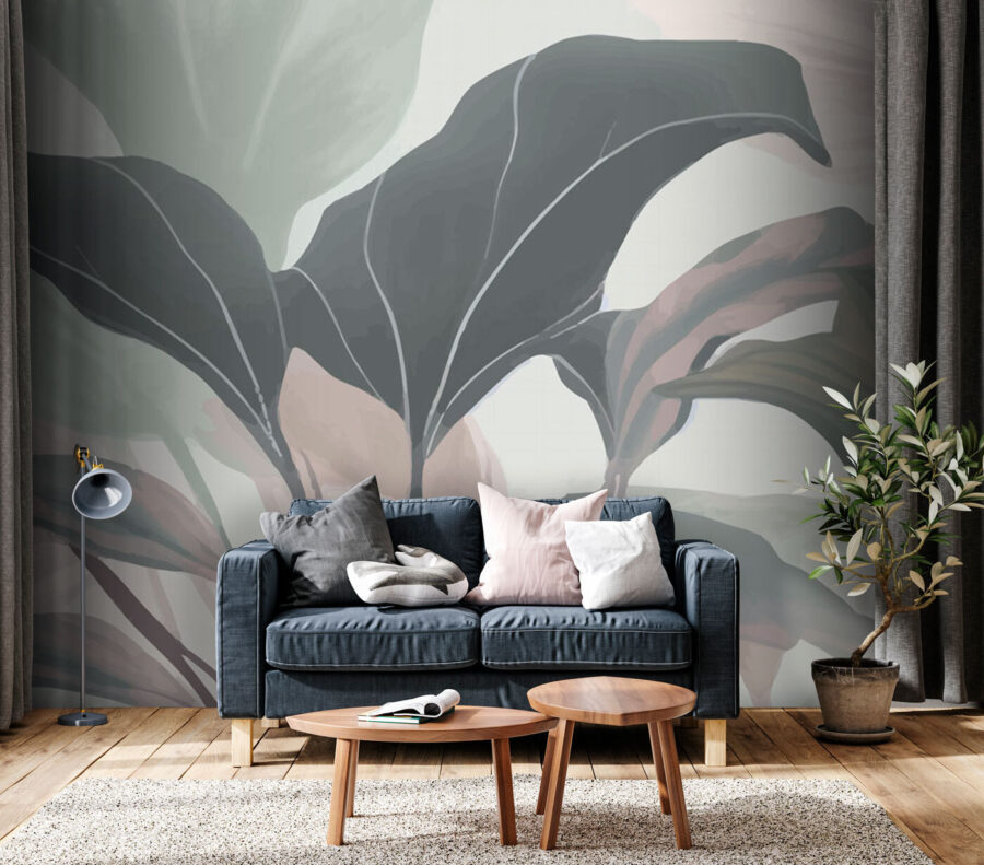 Elegant leaves in soft colors. Elegant leaves in soft colors.