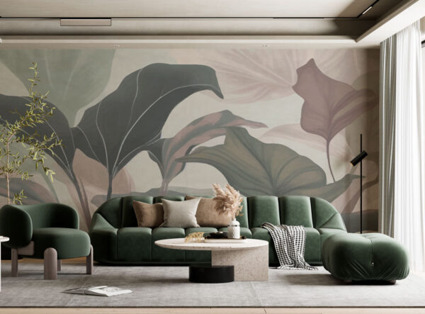 Elegant leaves in soft colors. Elegant leaves in soft colors.