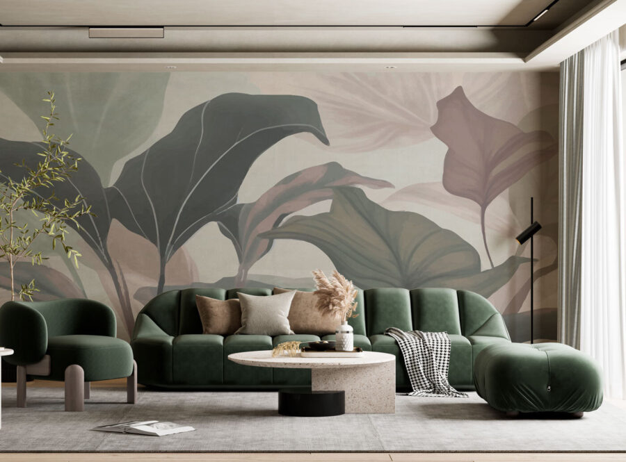 Elegant leaves in soft colors. Elegant leaves in soft colors.