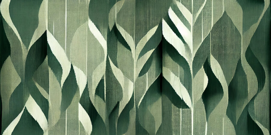 Intricate leaves in soothing green hues.
