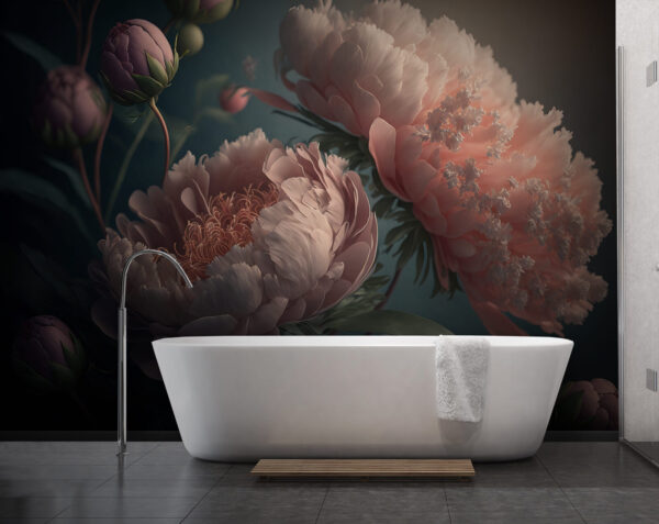 Delicate peonies in soft colors. Delicate peonies in soft colors.