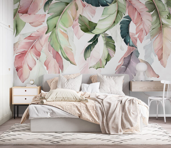Delicate leaves in soft pastel hues. Delicate leaves in soft pastel hues.