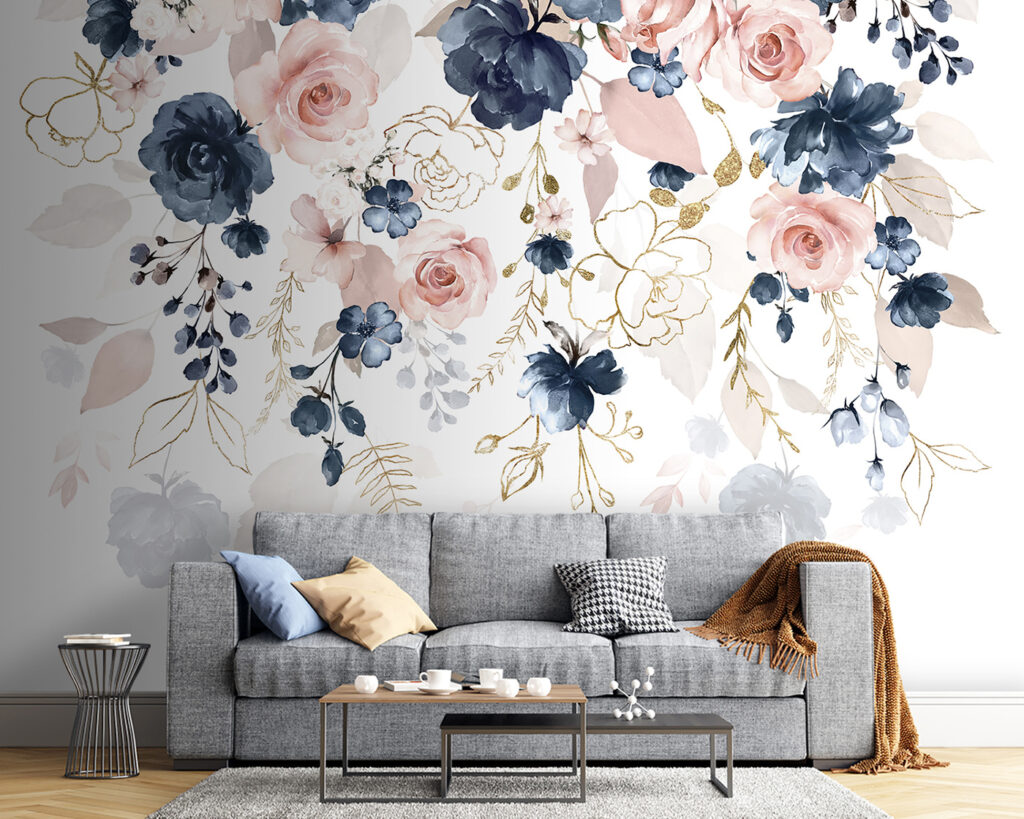 Delicate floral arrangement in pastel hues