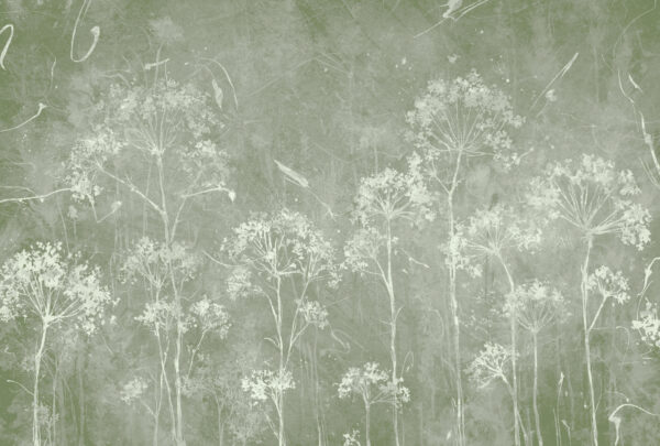 A white flowers on a green background A white flowers on a green background