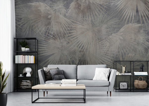 Wallpaper with palm leaves Wallpaper with palm leaves