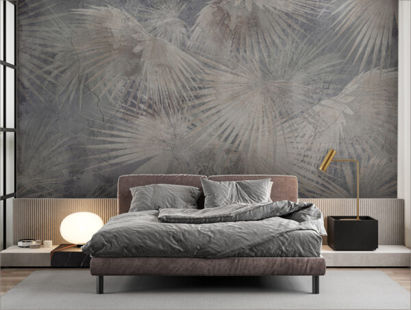 Wallpaper with palm leaves Wallpaper with palm leaves