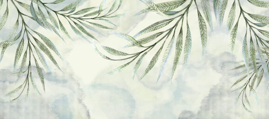 Delicate leaves against a soft backdrop.