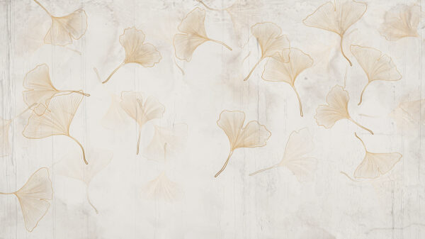 Delicate ginkgo leaves on a serene backdrop. Delicate ginkgo leaves on a serene backdrop.