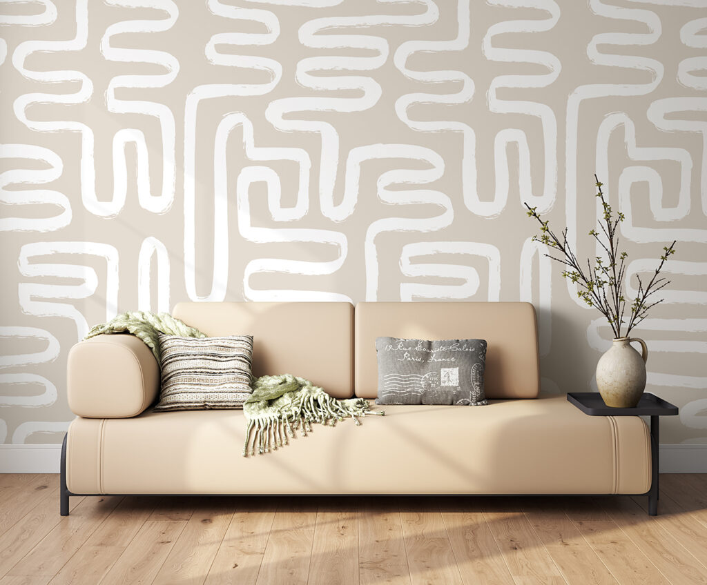 White lines on a beige background White lines on a beige background