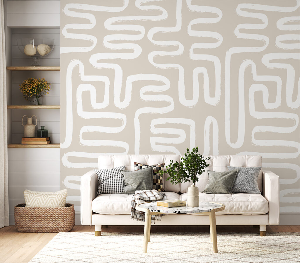 White lines on a beige background White lines on a beige background