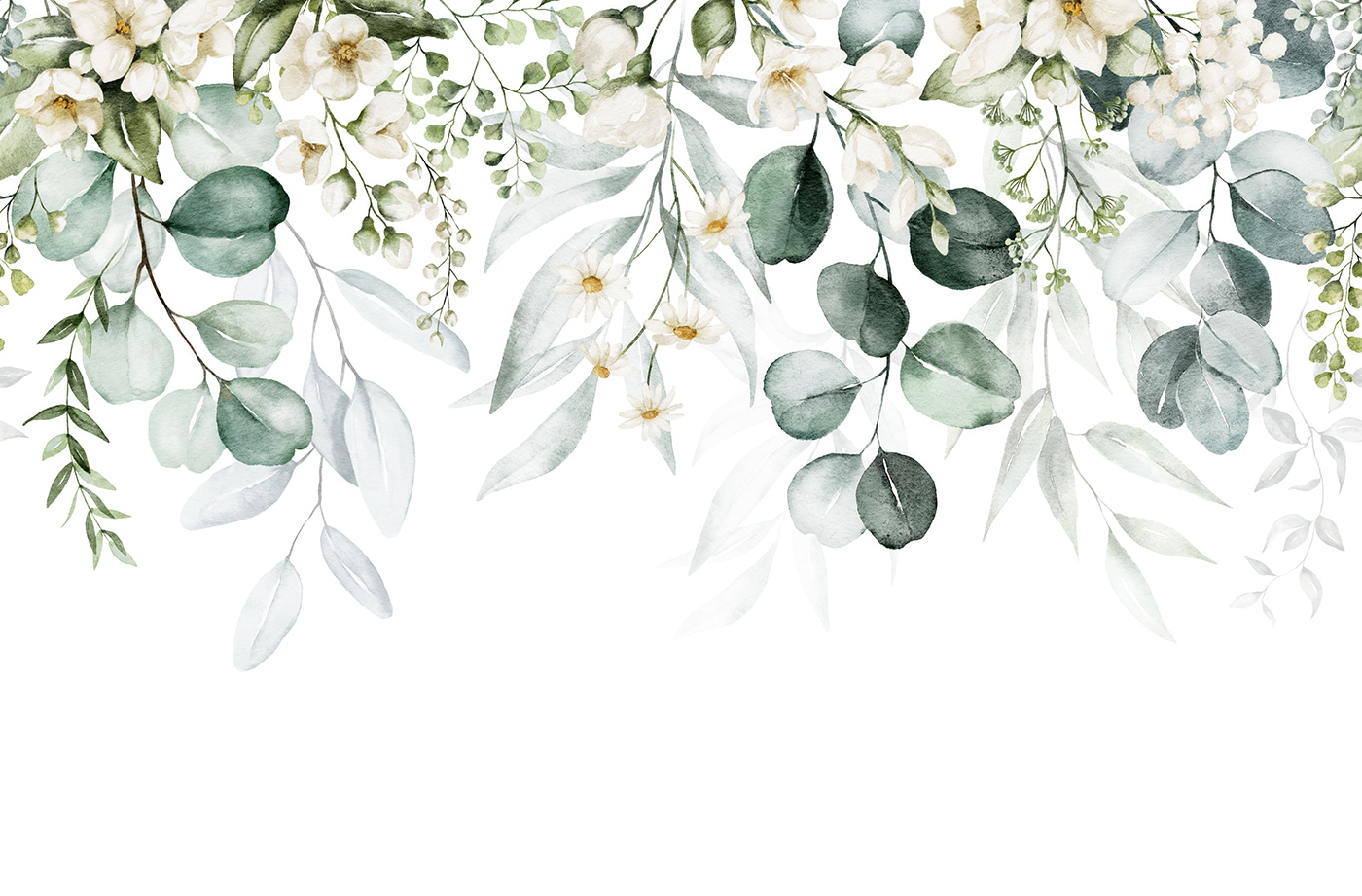 Delicate floral watercolor arrangement Delicate floral watercolor arrangement