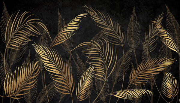 Elegant Leaves against Dark Background Elegant Leaves against Dark Background