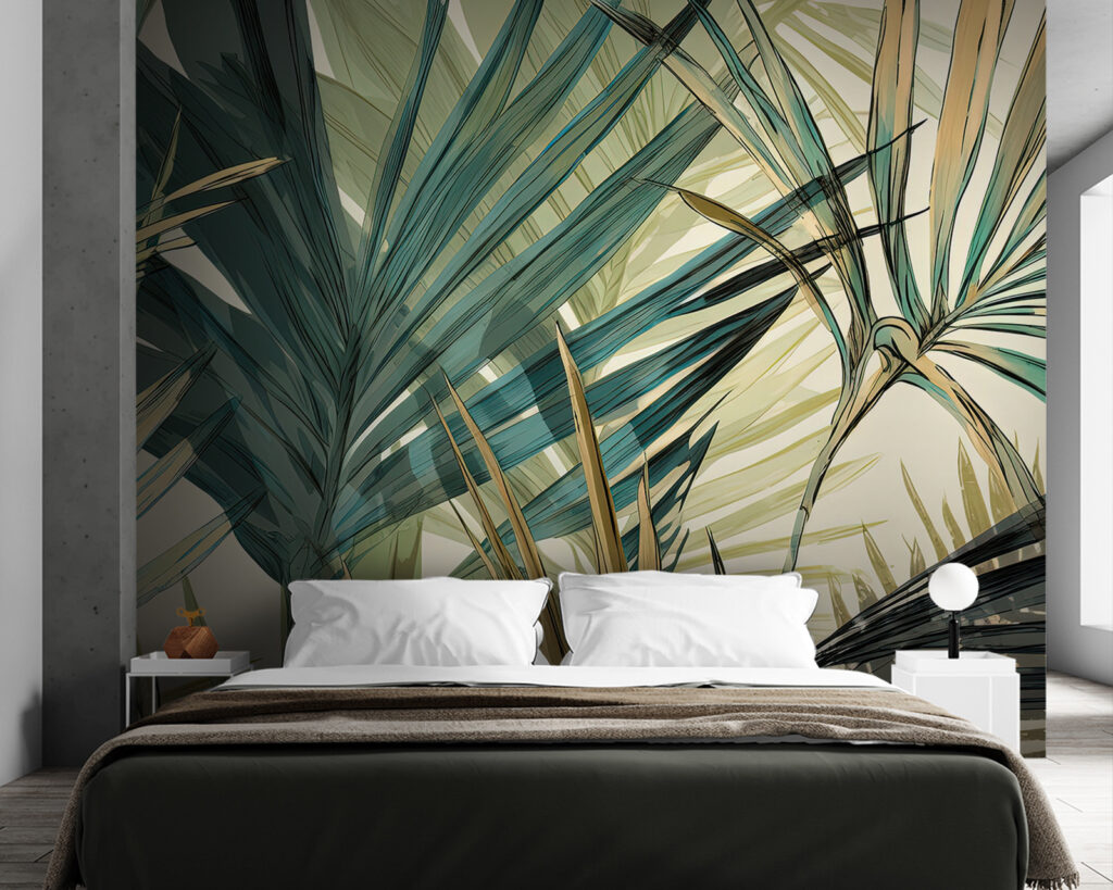 Tropical leaves in soft hues Tropical leaves in soft hues