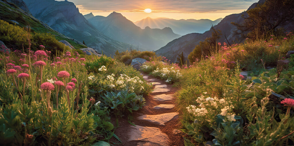 A stone path leading to mountains u96205p 1024x511 - A stone path leading to mountains - tegory