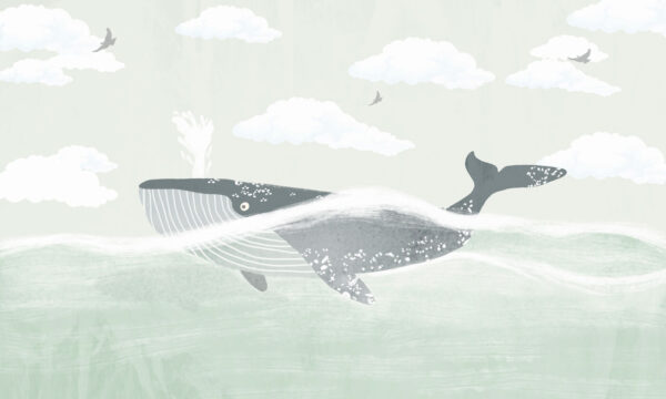 Whale swimming in the water Whale swimming in the water