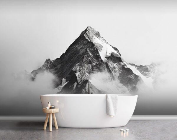 Mountain with snow on top