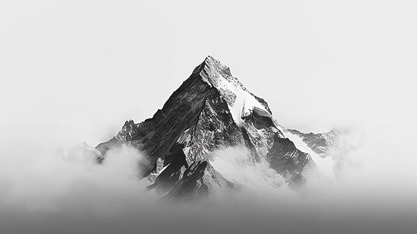 Mountain with snow on top