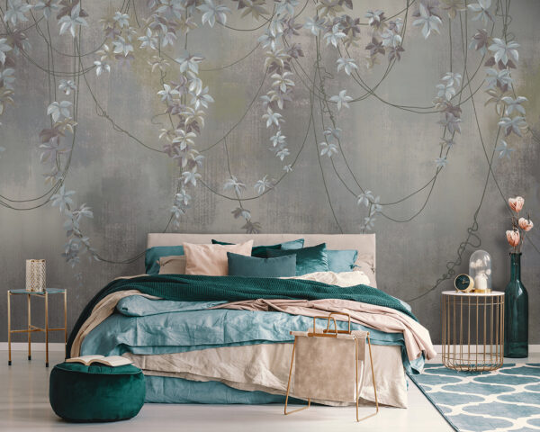 Wallpaper with white flowers Wallpaper with white flowers